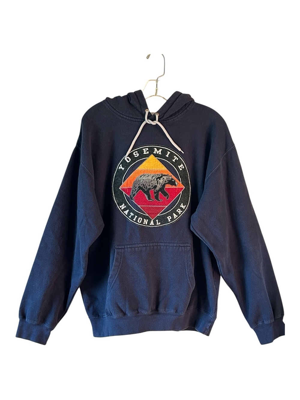 Yosemite National Park Navy Hoodie with Bear Patch Unisex